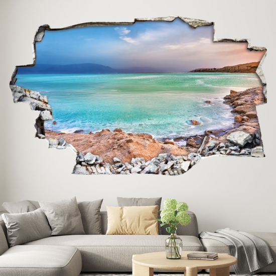 Adesivo murale effetto 3D - Vista Mare