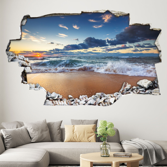 Adesivo murale effetto 3D - Vista Mare