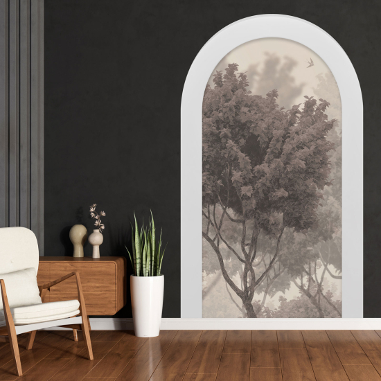 Adesivo Murale - Illusione ottica - Arco - Albero