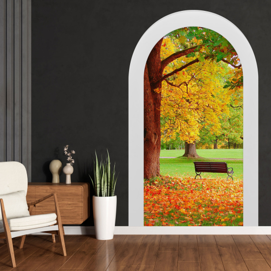 Adesivo Murale - Illusione ottica - Arco - Autunno