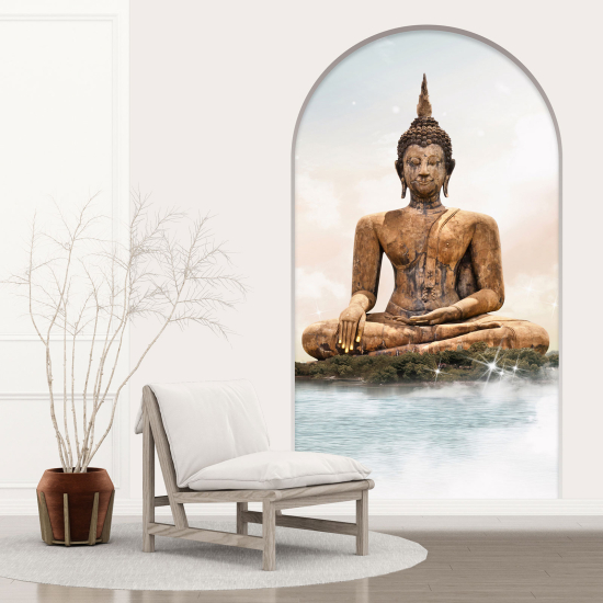 Adesivo Murale - Illusione ottica - Arco - Buddha