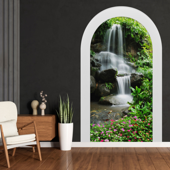 Adesivo Murale - Illusione ottica - Arco - Cascata