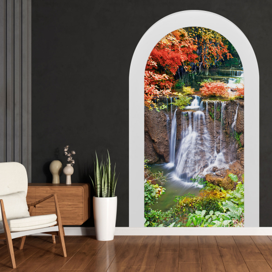 Adesivo Murale - Illusione ottica - Arco - Cascata