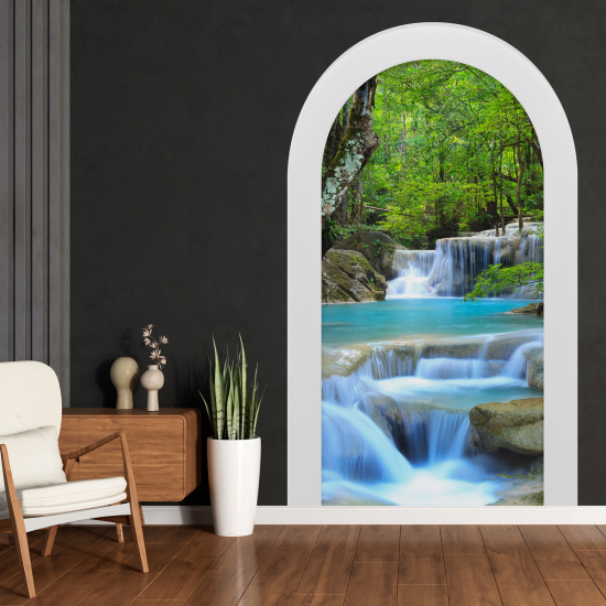 Adesivo Murale - Illusione ottica - Arco - Cascata