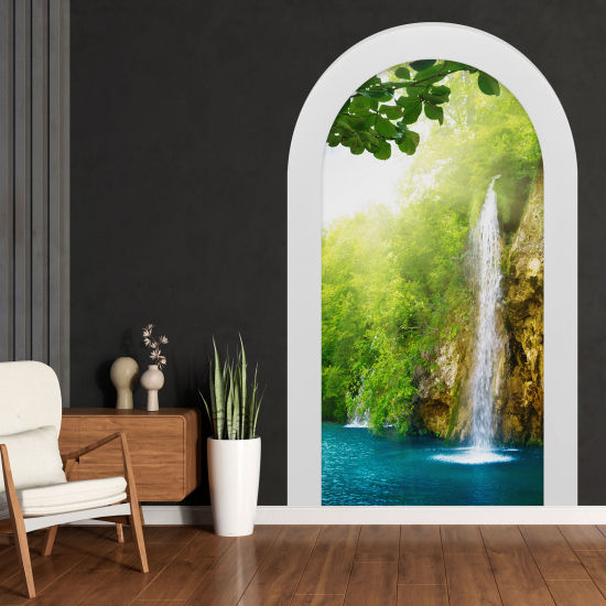 Adesivo Murale - Illusione ottica - Arco - Cascata
