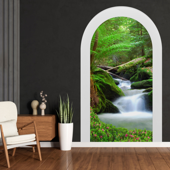 Adesivo Murale - Illusione ottica - Arco - Cascata