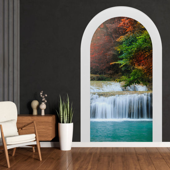 Adesivo Murale - Illusione ottica - Arco - Cascata
