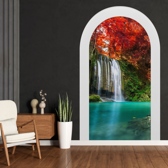 Adesivo Murale - Illusione ottica - Arco - Cascata