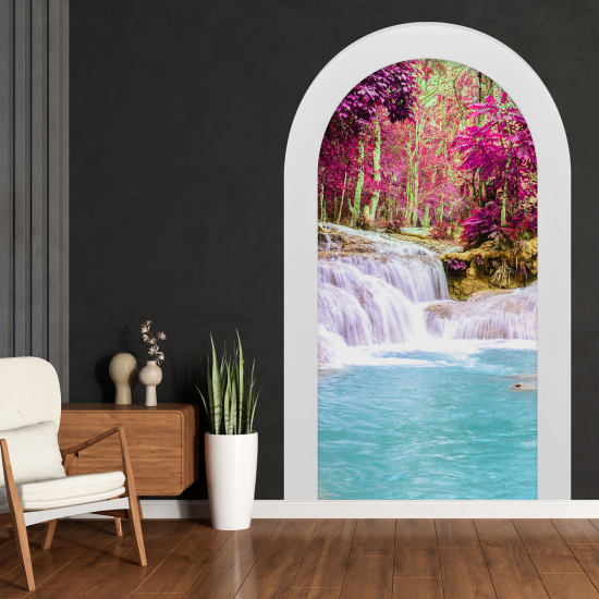 Adesivo Murale - Illusione ottica - Arco - Cascata