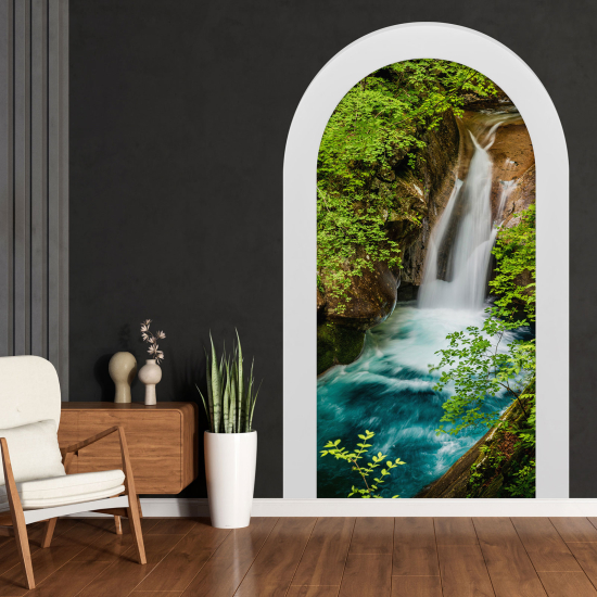 Adesivo Murale - Illusione ottica - Arco - Cascata