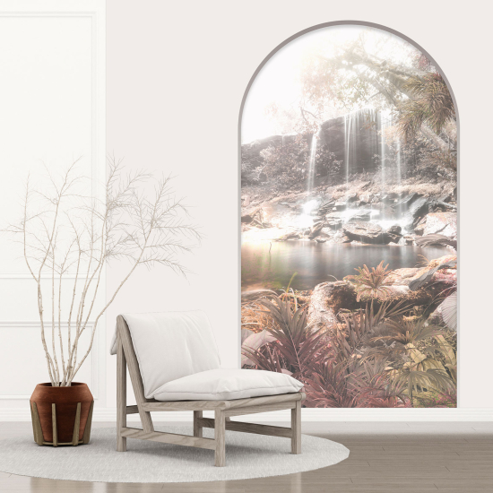 Adesivo Murale - Illusione ottica - Arco - Cascata