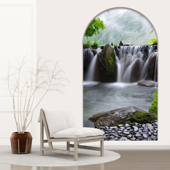 Adesivo Murale - Illusione ottica - Arco - Cascata