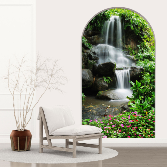 Adesivo Murale - Illusione ottica - Arco - Cascata