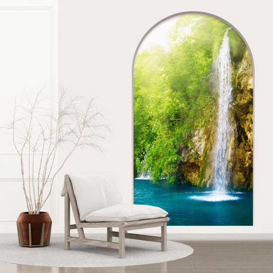Adesivo Murale - Illusione ottica - Arco - Cascata