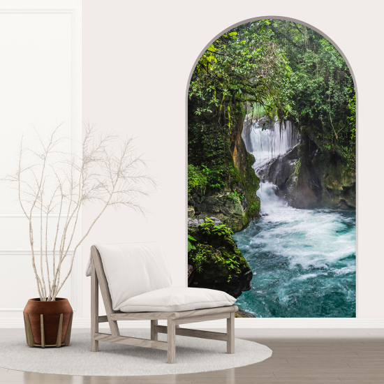 Adesivo Murale - Illusione ottica - Arco - Cascata