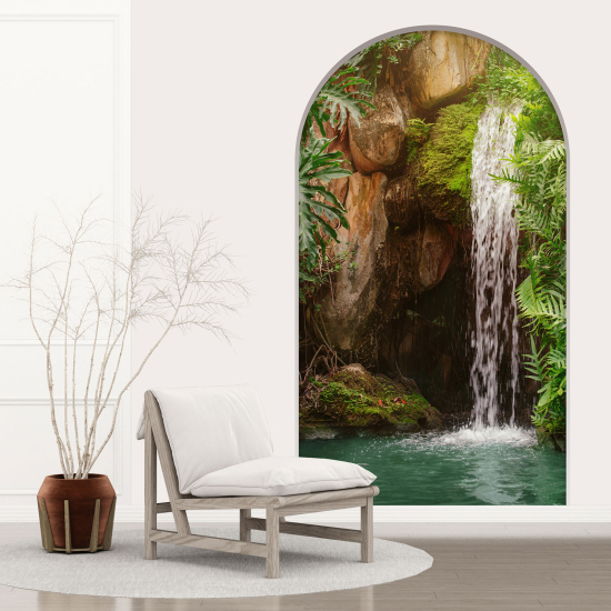 Adesivo Murale - Illusione ottica - Arco - Cascata