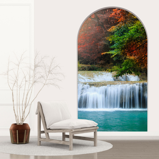 Adesivo Murale - Illusione ottica - Arco - Cascata