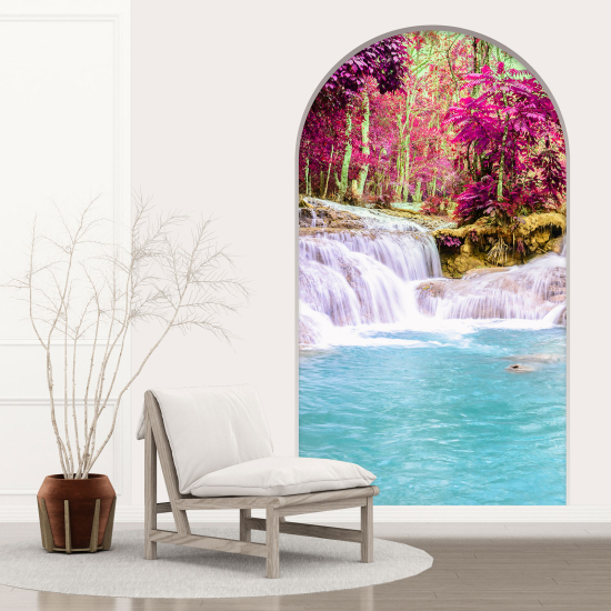 Adesivo Murale - Illusione ottica - Arco - Cascata