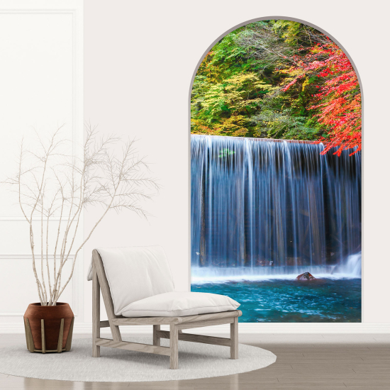 Adesivo Murale - Illusione ottica - Arco - Cascata