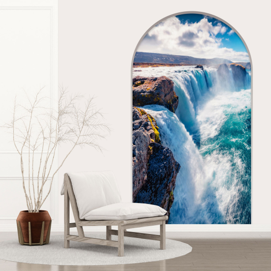 Adesivo Murale - Illusione ottica - Arco - Cascata