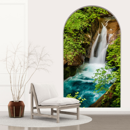 Adesivo Murale - Illusione ottica - Arco - Cascata