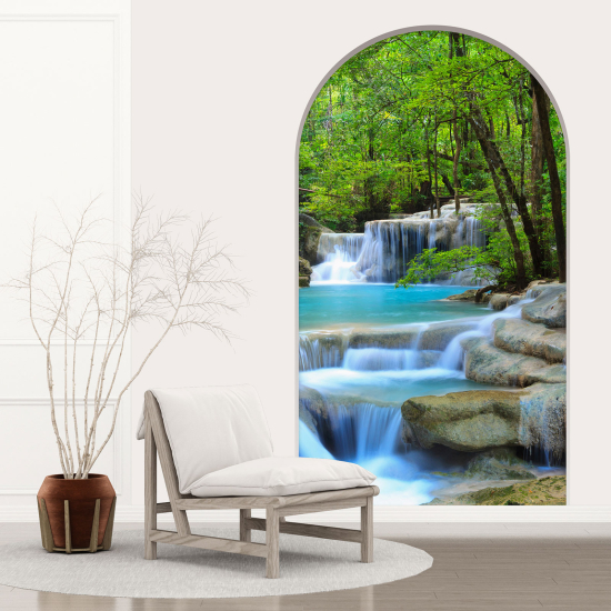 Adesivo Murale - Illusione ottica - Arco - Cascate
