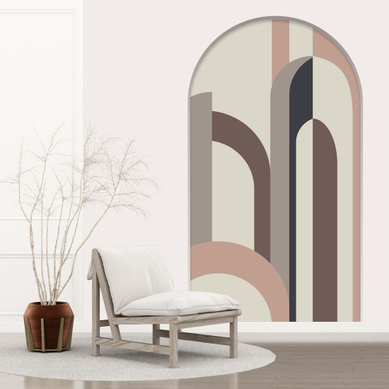 Adesivo Murale - Illusione ottica - Arco - Design ad archi