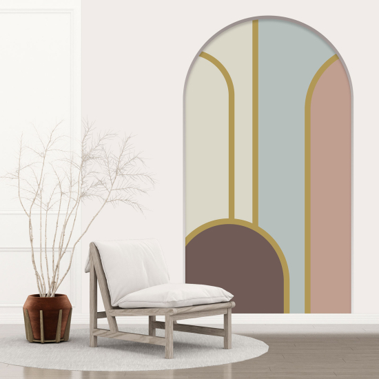 Adesivo Murale - Illusione ottica - Arco - Design ad archi