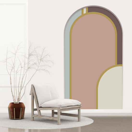 Adesivo Murale - Illusione ottica - Arco - Design ad archi