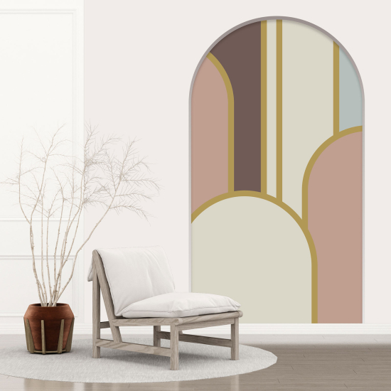Adesivo Murale - Illusione ottica - Arco - Design ad archi