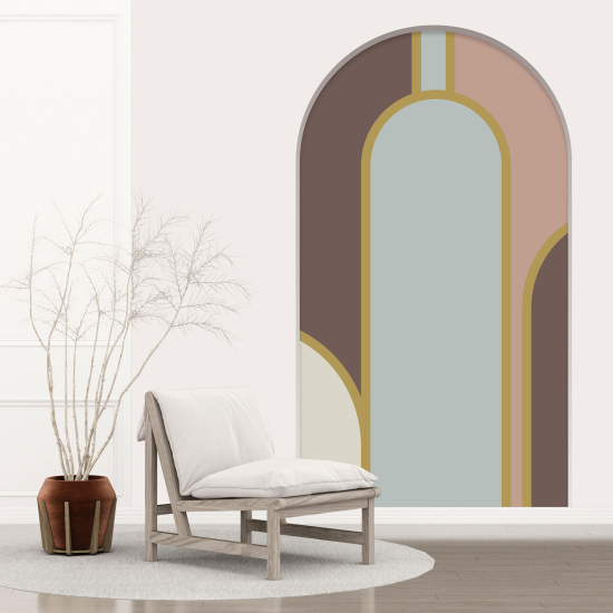 Adesivo Murale - Illusione ottica - Arco - Design ad archi