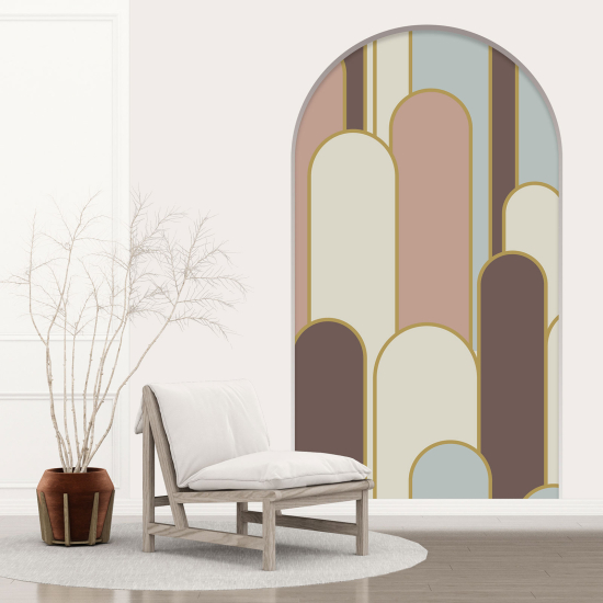 Adesivo Murale - Illusione ottica - Arco - Design ad archi
