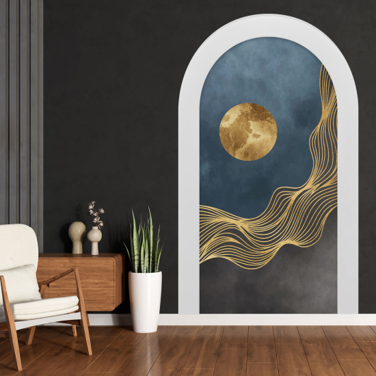 Adesivo Murale - Illusione ottica - Arco - Design della Luna