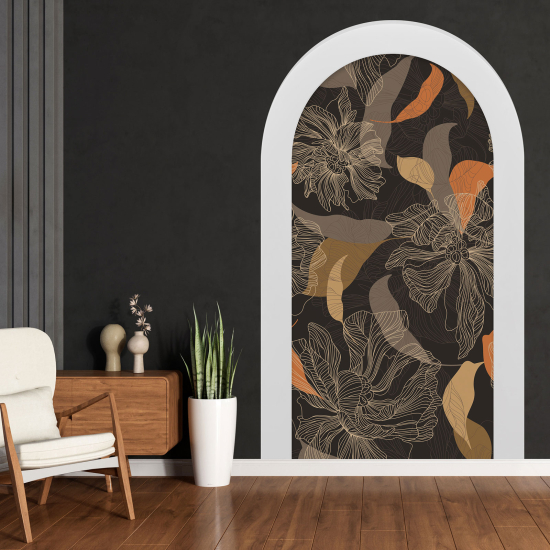 Adesivo Murale - Illusione ottica - Arco - Fiori