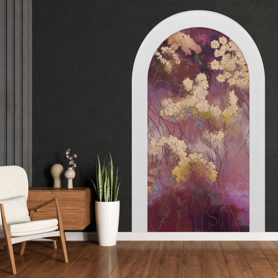 Adesivo Murale - Illusione ottica - Arco - Fiori