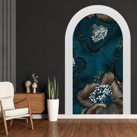 Adesivo Murale - Illusione ottica - Arco - Fiori