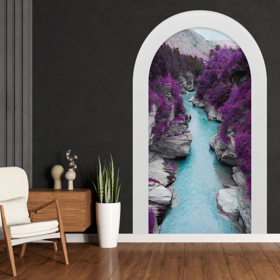 Adesivo Murale - Illusione ottica - Arco - Fiume