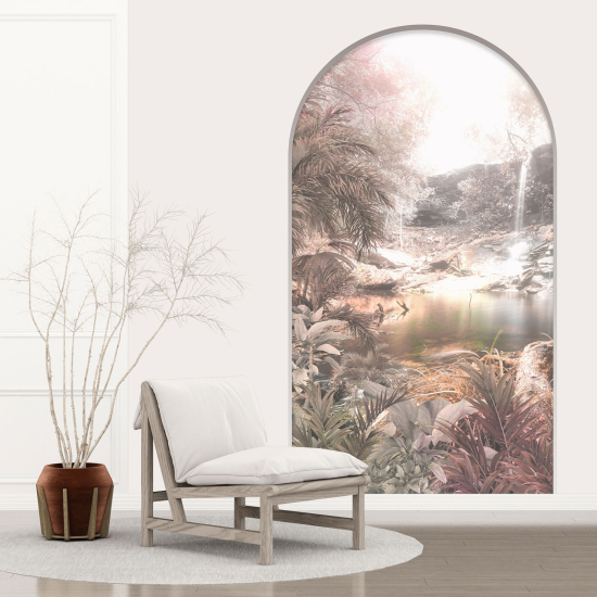 Adesivo Murale - Illusione ottica - Arco - Fiume Palmier