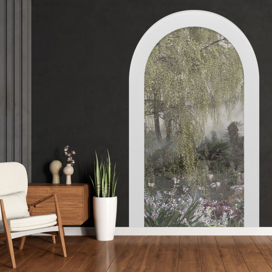 Adesivo Murale - Illusione ottica - Arco - Foresta