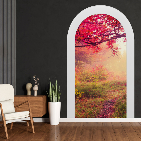 Adesivo Murale - Illusione ottica - Arco - Foresta