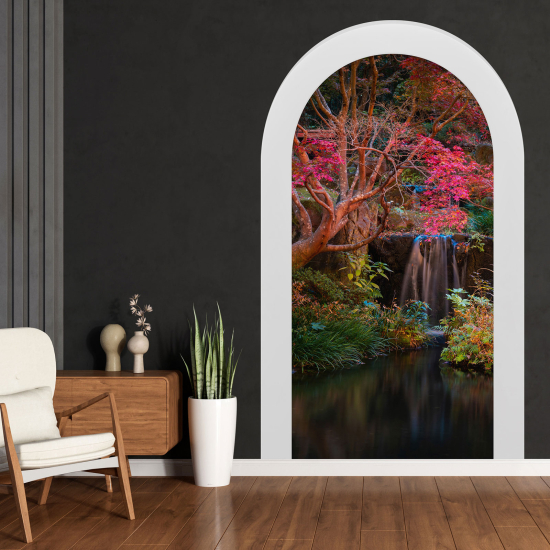 Adesivo Murale - Illusione ottica - Arco - Foresta
