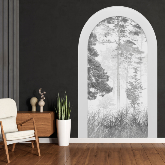Adesivo Murale - Illusione ottica - Arco - Foresta