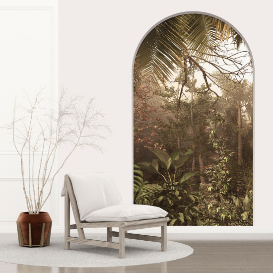 Adesivo Murale - Illusione ottica - Arco - Foresta