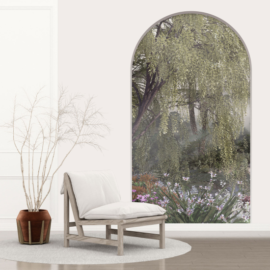 Adesivo Murale - Illusione ottica - Arco - Foresta