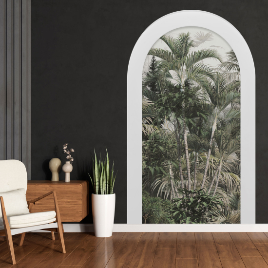 Adesivo Murale - Illusione ottica - Arco - Foresta Tropicale