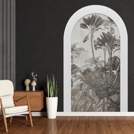 Adesivo Murale - Illusione ottica - Arco - Foresta Tropicale