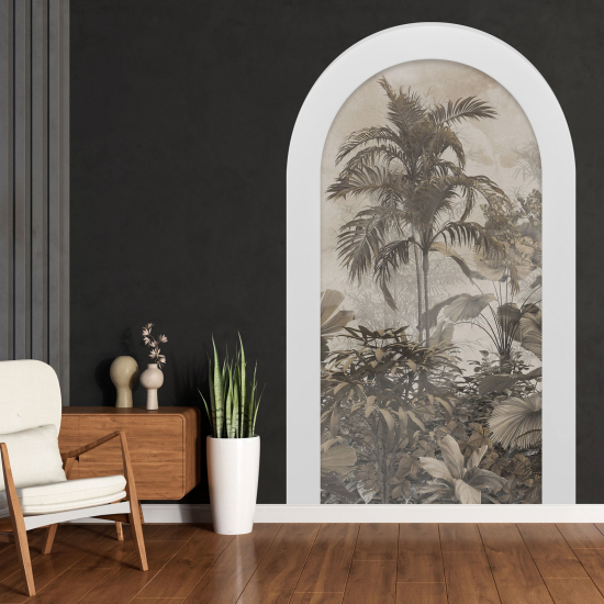 Adesivo Murale - Illusione ottica - Arco - Foresta Tropicale