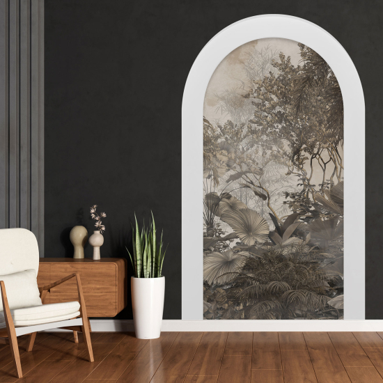 Adesivo Murale - Illusione ottica - Arco - Foresta Tropicale