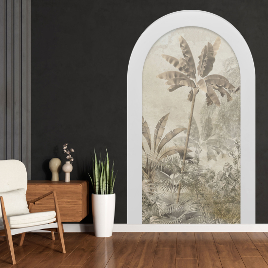 Adesivo Murale - Illusione ottica - Arco - Foresta Tropicale