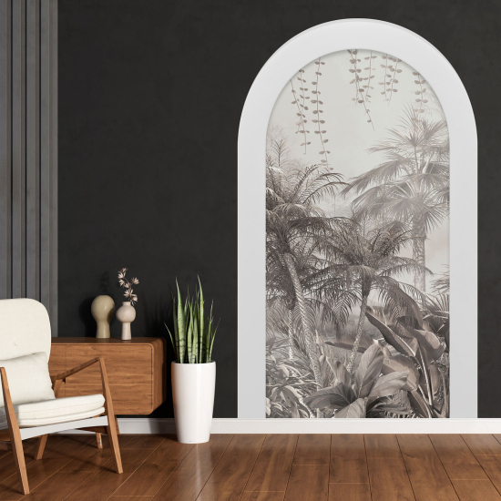 Adesivo Murale - Illusione ottica - Arco - Foresta Tropicale